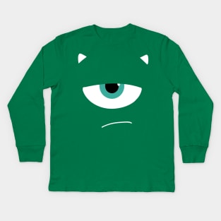 Mike Wazowski face Kids Long Sleeve T-Shirt